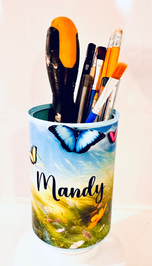 Personalised tin can pot recycled