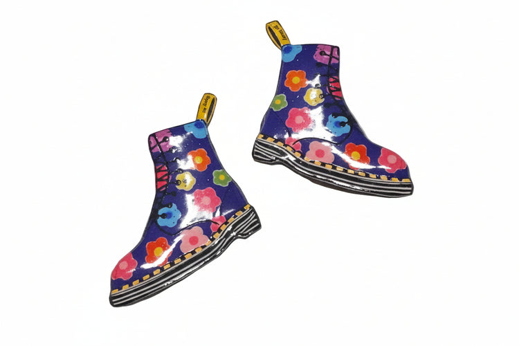 dr marten boot earrings blue