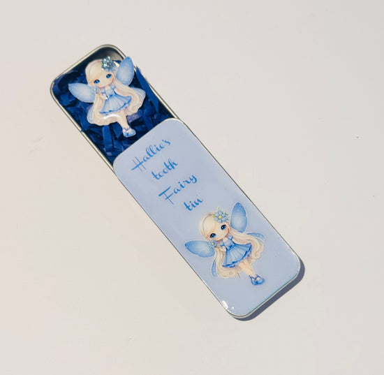 Personalised Tooth Fairy Tin  Kids' Keepsake Box for Lost Teeth / Custom Gift & Memory Holder