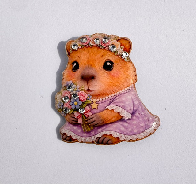 Personalised small Capybara magnet