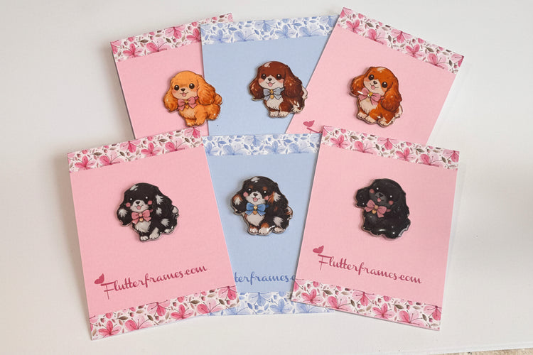 Cocker Spaniel enamel pin handmade