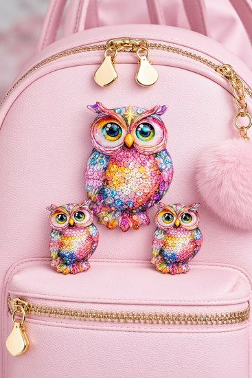 handmade owl brooch