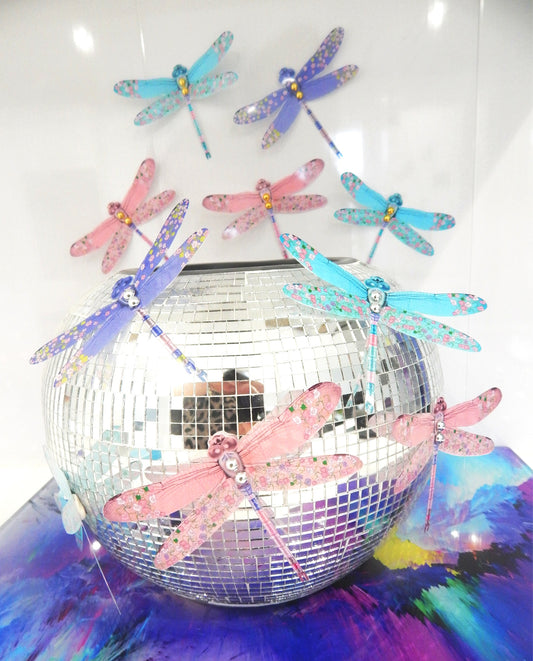 Luxury Pastel Floral 3D Removable Dragonflies