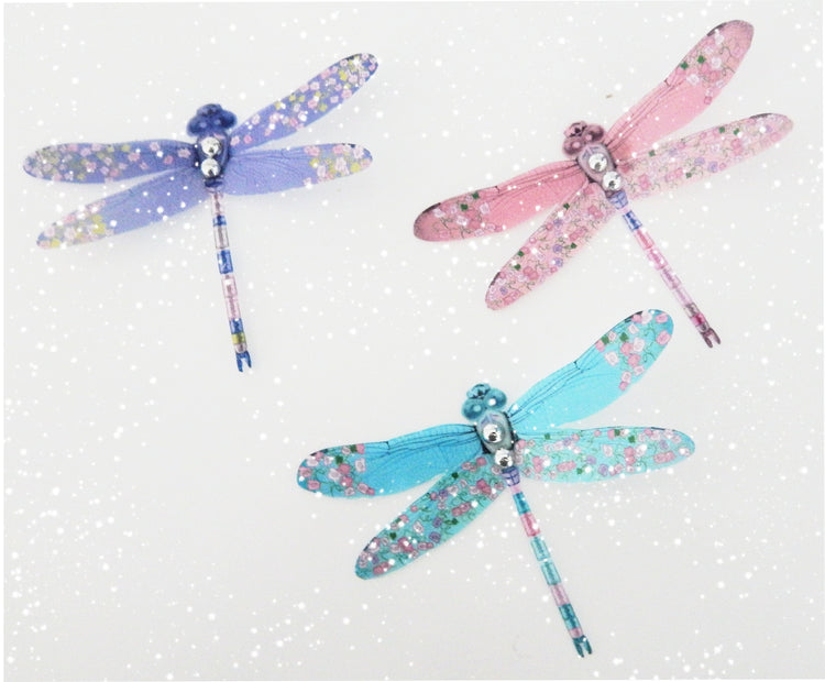 lilac, pink and turquoise Dragonflies home decorations