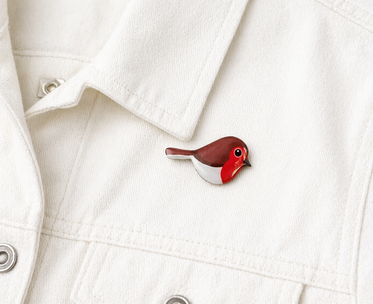 Robin red breast pin