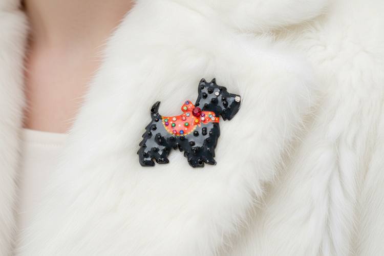 Scottie dog unique brooch
