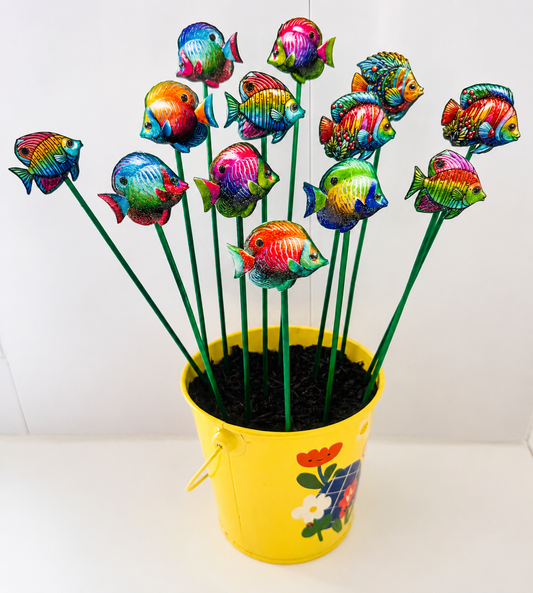 Tropical fish planter sticks