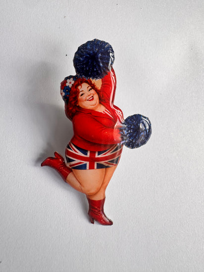 Union jack brooch.Bathing Belle pin