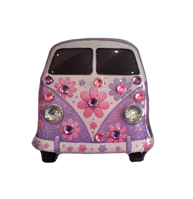 VW Retro camper van and VW Spilt Screen Beetle enamel Pin or magnet.