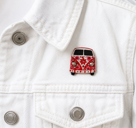VW  Camper van car enamel pin handmade