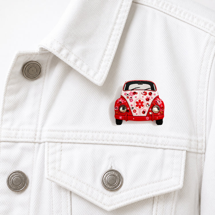 VW Beetle car enamel pin

