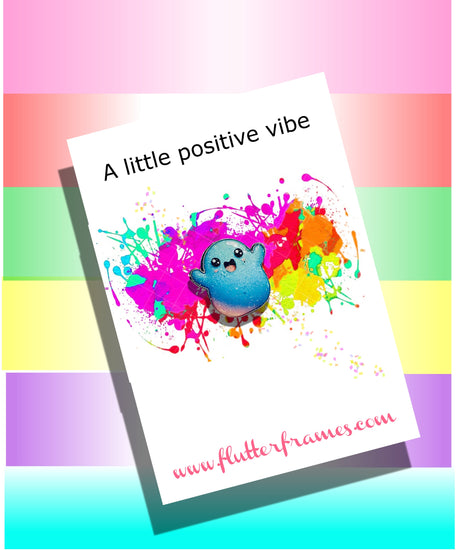 a little positive vibe enamel pin