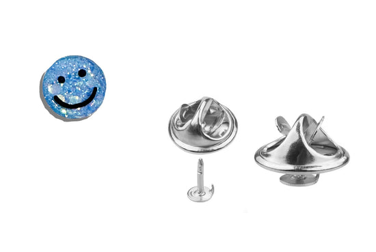 a bit of calm mini blue sparkle pin - inspirational pin