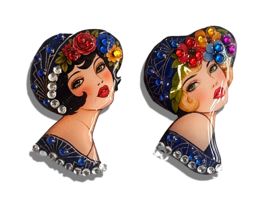 Glamour girl pin