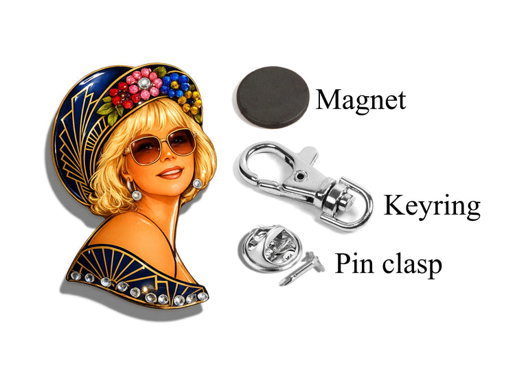 Art deco brooch handmade With photo