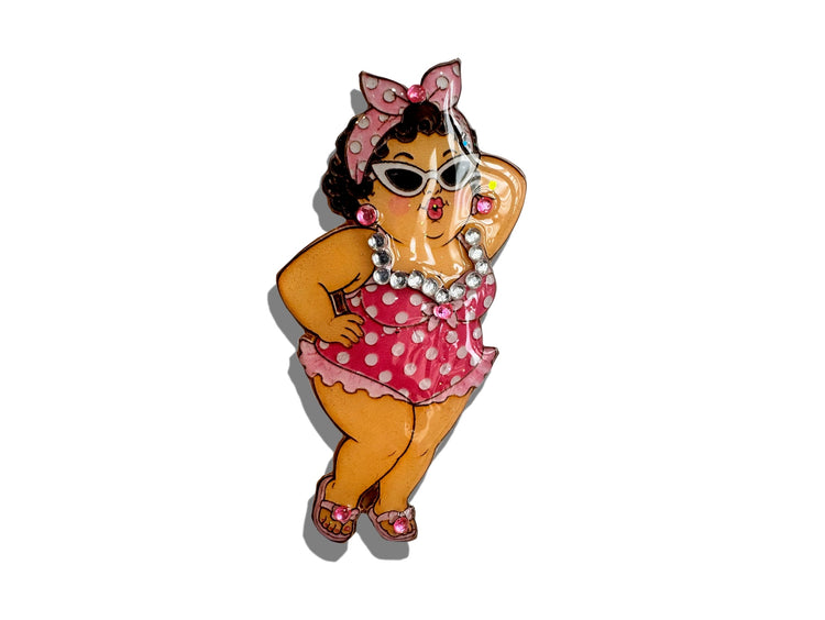 Seaside Comic Postcard fat lady