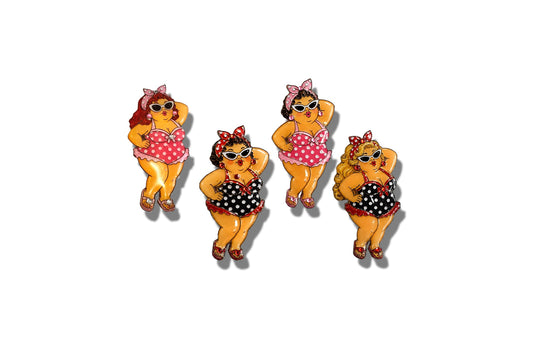 bathing belles pins with various styles