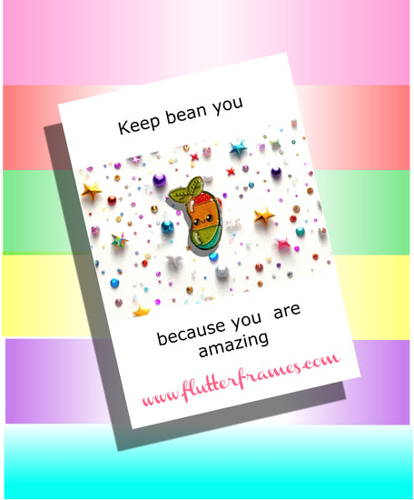 Positive Bean Enamel Pin - Supportive, Thank You, Friendship Gift