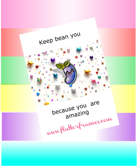 Positive  cute Bean Enamel Pin - Supportive, Thank You, Friendship Gift