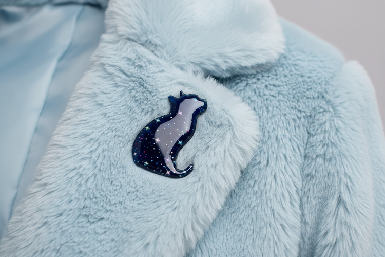 Lucky black cat pin or magnet – Eco-Friendly Cat Lover Gift