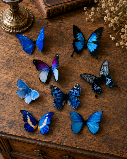 blue 3d butterflies Wall Décor – Handmade Decorative Paper Butterflies – Wedding, Scrapbooking