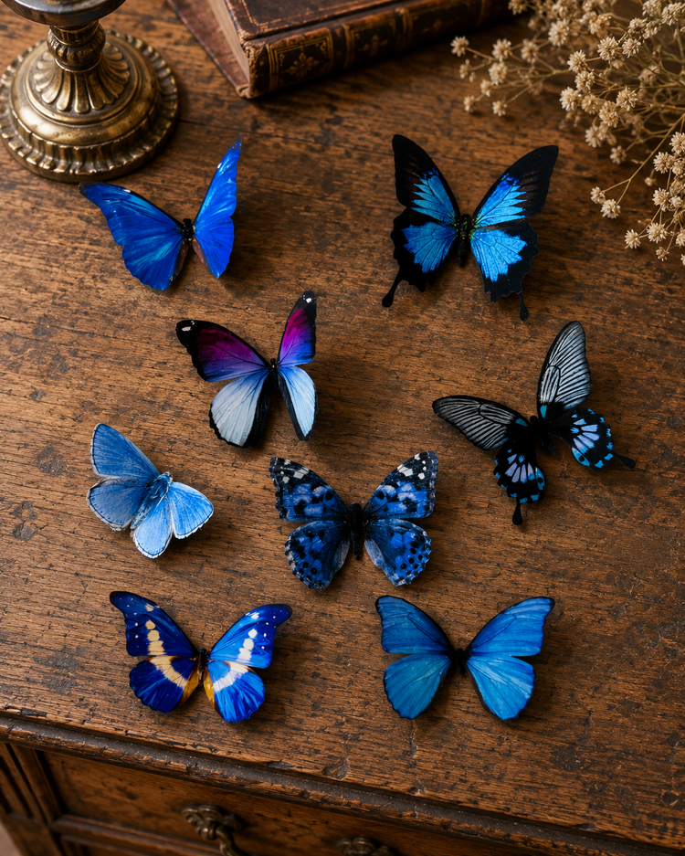 blue 3d butterflies Wall Décor – Handmade Decorative Paper Butterflies – Wedding, Scrapbooking
