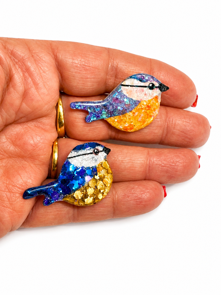 bluetit enamel pin handmade