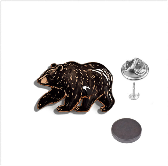 Black bear enamel Pin or magnet