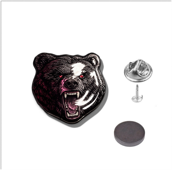 Brown bear enamel Pin or magnet