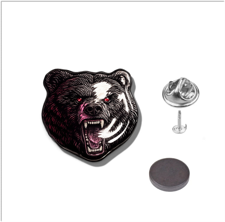Brown bear enamel Pin or magnet