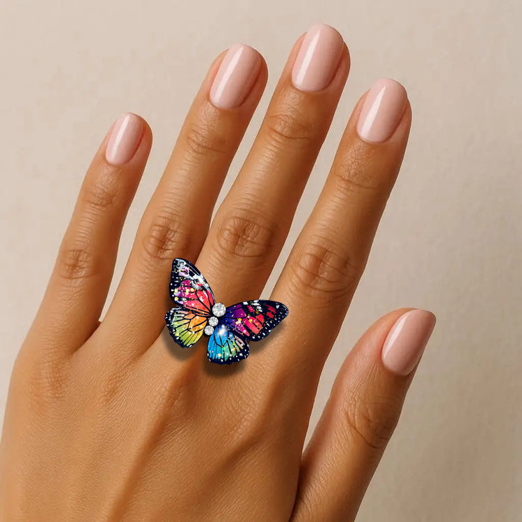 beautiful custom made butterfly ring