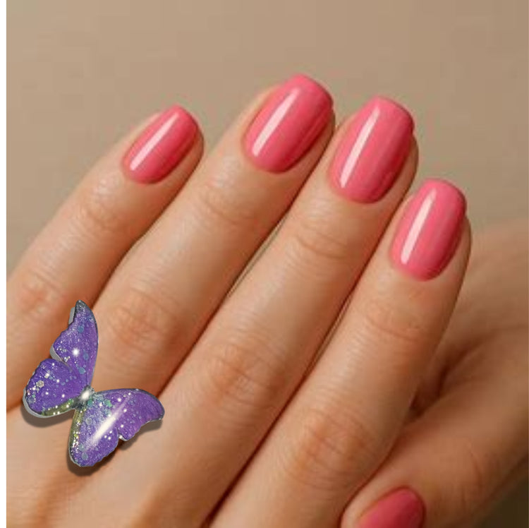 purple butterfly ring unique
