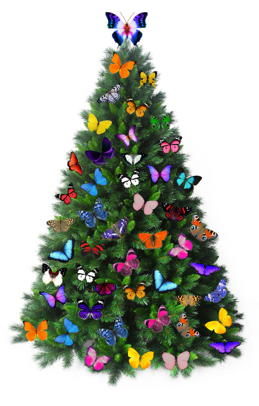 Christmas tree decorations,3d butterfly clips,hair clips