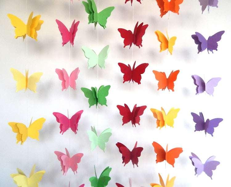 Party butterfly garland multi coloured