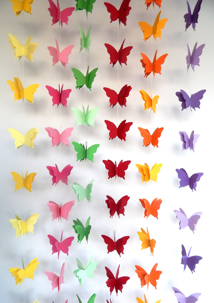 80's Party butterfly garland home decor