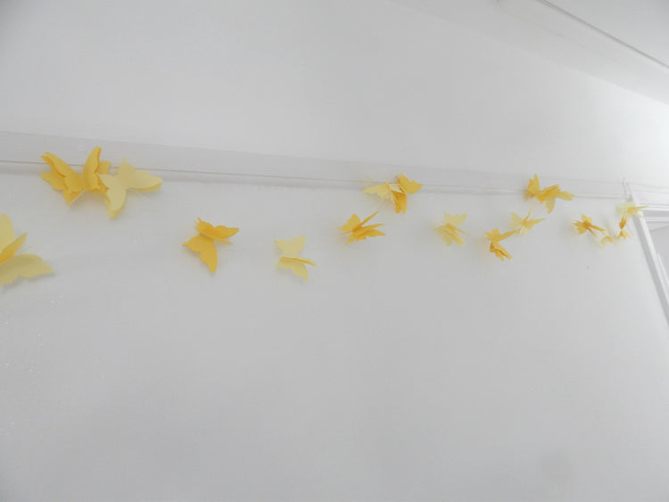 yellow Paper butterfly garland home decor