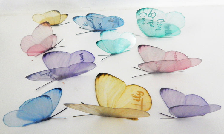 Beautiful pastel butterflies for new baby