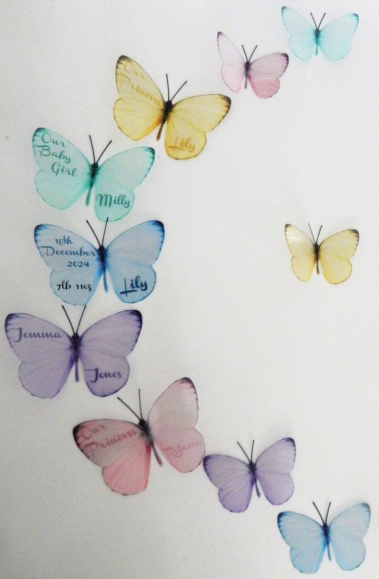 Beautiful pastel butterflies