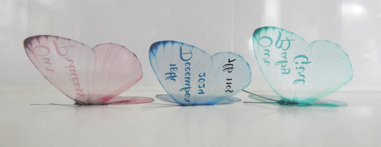 Personalized Beautiful pastel butterflies for Christening