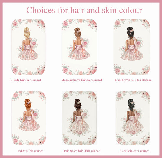 personalised  ballet dancer tin with butterfly magnet