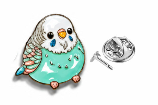 Colorful parakeet-shaped pin 