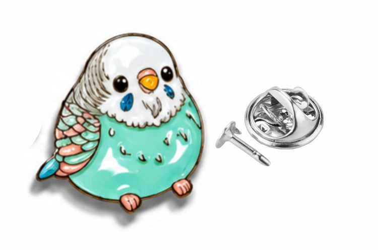 Colorful parakeet-shaped pin 