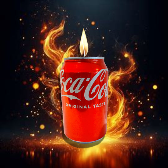 Coca-Cola can candle