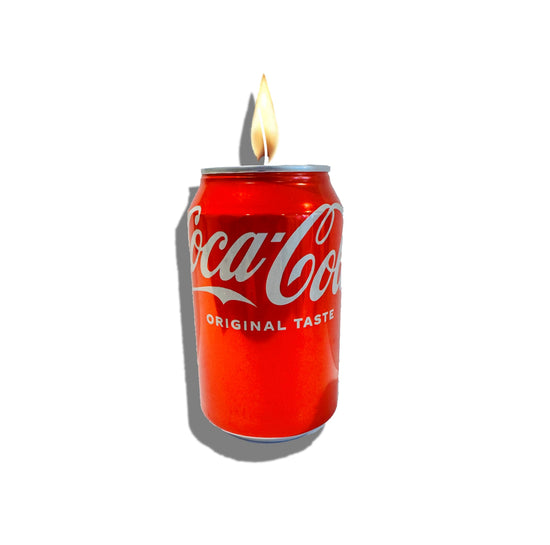 Coca-Cola can candle handmade by Flutterframes