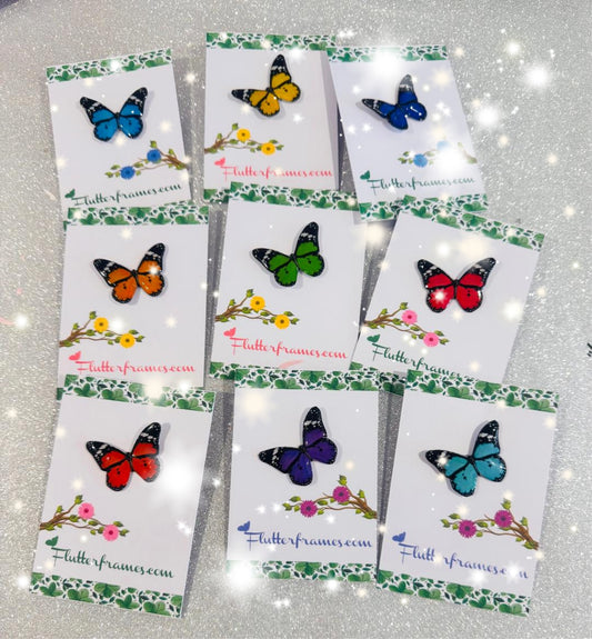 9 colours butterfly enamel pins handmade