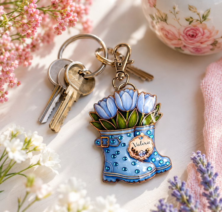 custom made wellie boots keyring