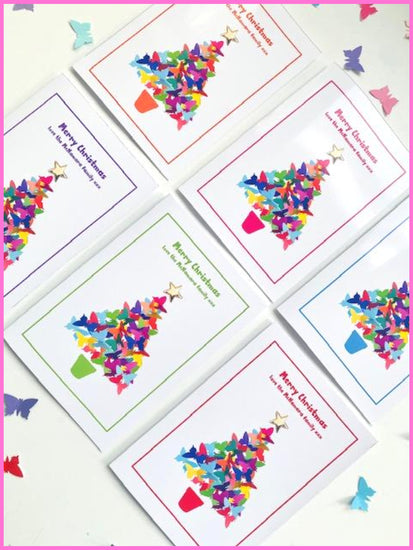 handmade Christmas 3d butterfly cards