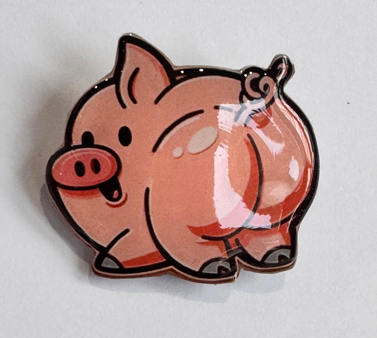 cute pig enamel pin