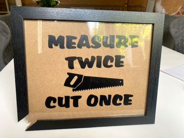 funny for carpenter birthday measure twice cut once