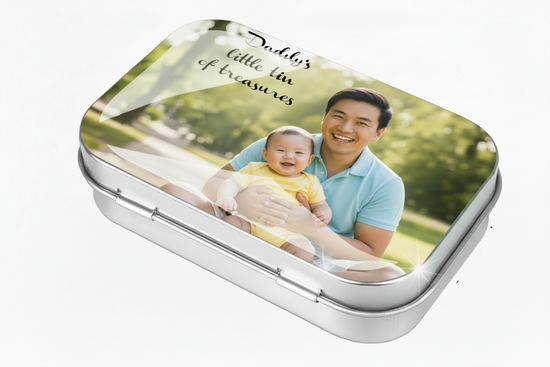 father's day personalised photo tin